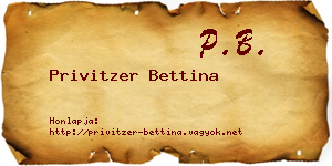Privitzer Bettina névjegykártya